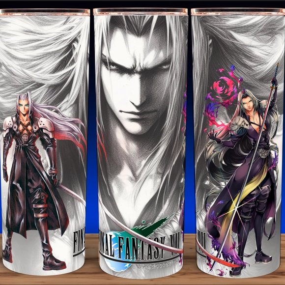 Glow Final Fantasy 7 Sephiroth One Winged Angel Gamer Cup Mug Tumbler - Picture 2 of 4